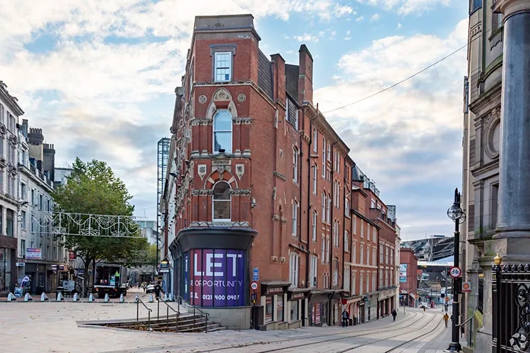 Street view of 80-83 New Street, Birmingham B2 4BA, office space ranging from 1,006 to 8,213 sq ft available