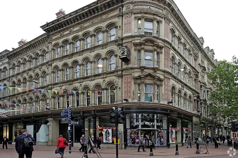 Exterior of Caxtongate, 3-5 Corporation Street, Birmingham B2 4LP, 1,136 sq ft of 4-star retail space available