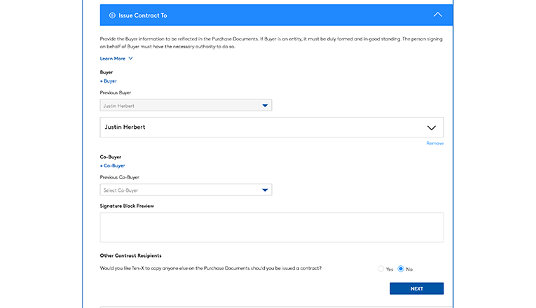 Optional step 3 adding a co-buyer