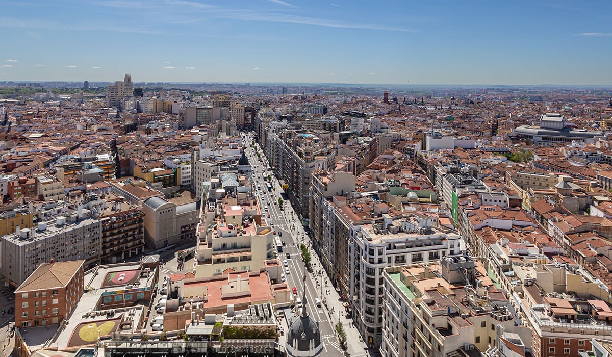 Las tiendas de Gran Vía en Madrid