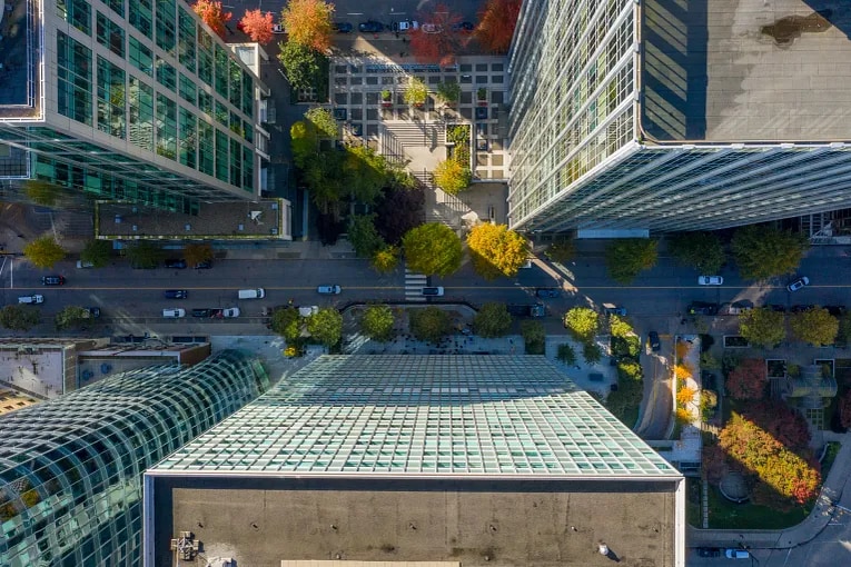 Aerial View of Downtown Vancouver