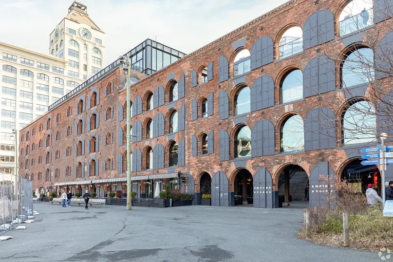The Empire Stores where the Time Out Market is located in the DUMBO neighborhood of Brooklyn, NY.